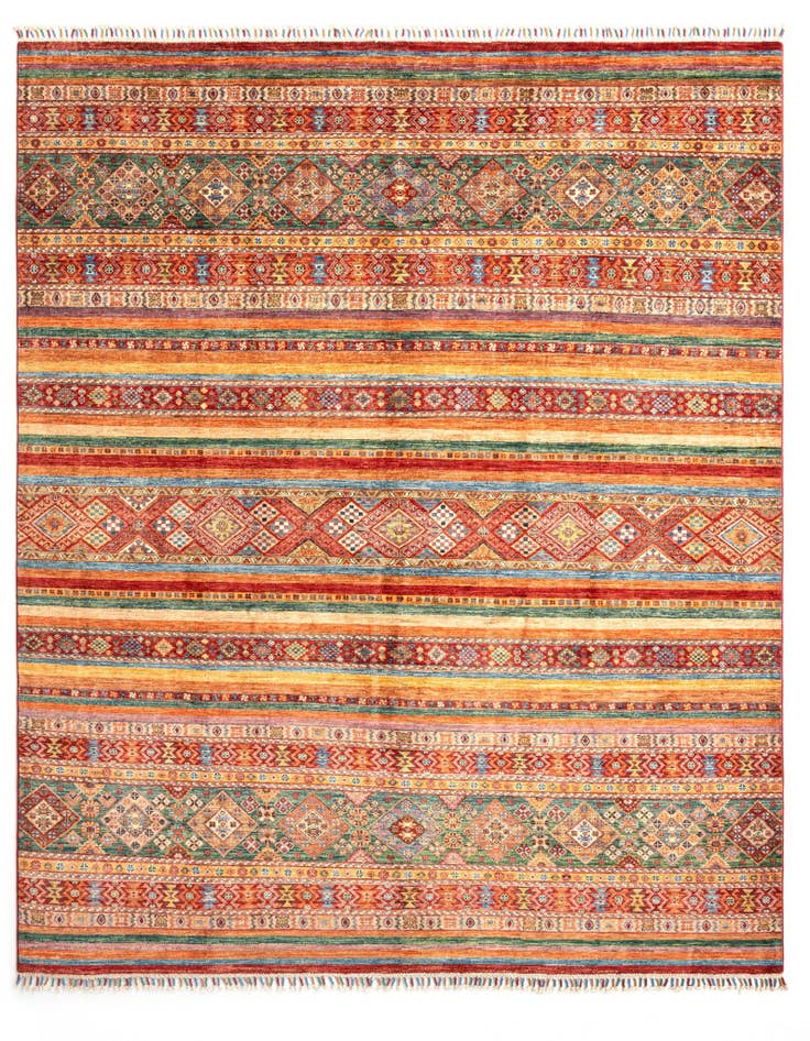 Detail image of 8' 2 x 9' 9 Torkman Wool Rug