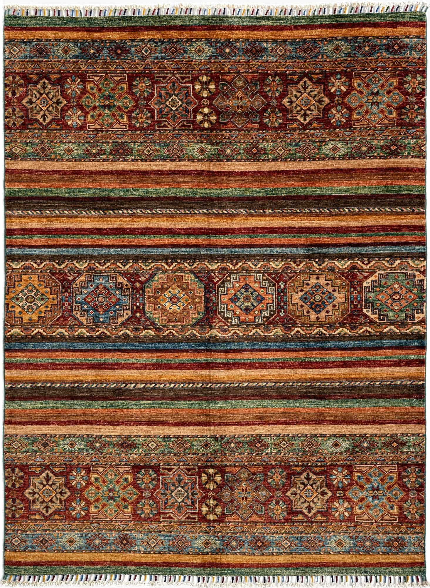 4' 11 x 6' 9 Torkman Wool Rug