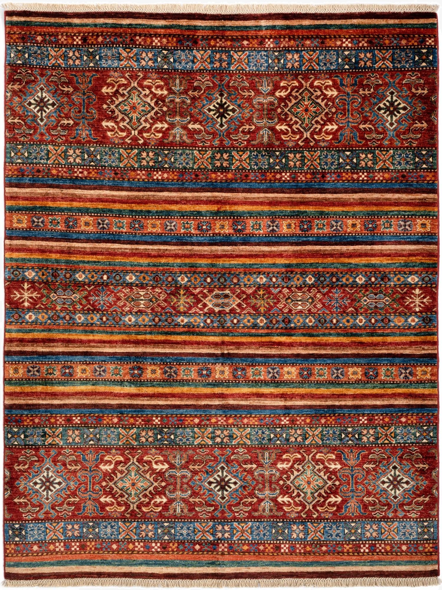 4' 11 x 6' 4 Torkman Wool Rug