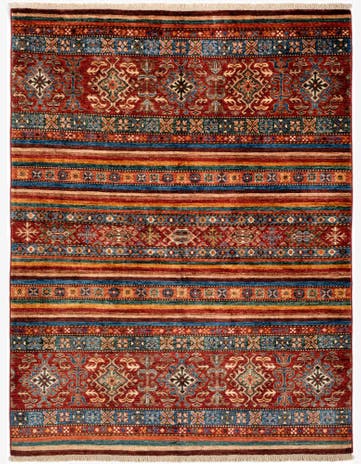 4' 11 x 6' 4 Torkman Wool Rug