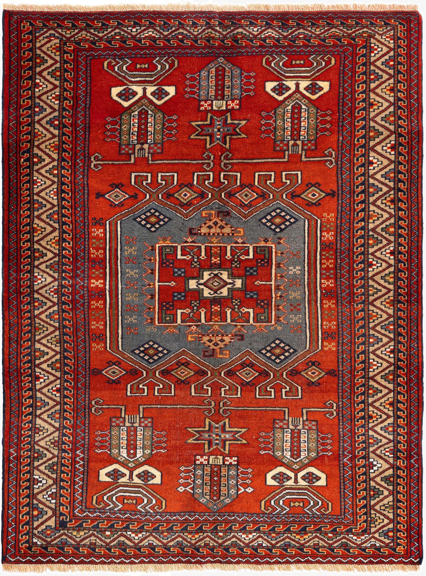 4' 3 x 5' 5 Torkman Wool Rug