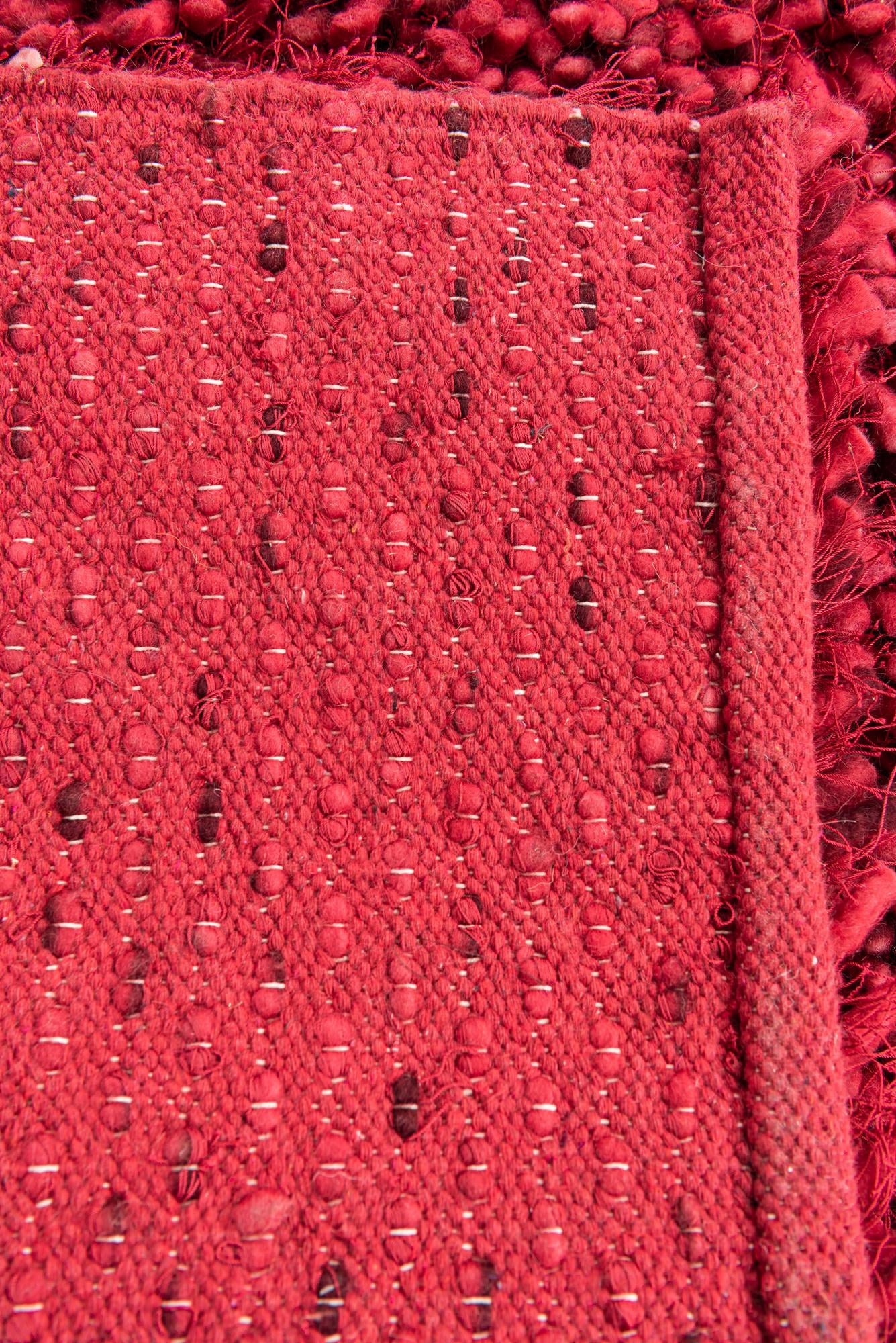5' 3 x 6' 10 Hand Knotted Two-Tone Shag Rug