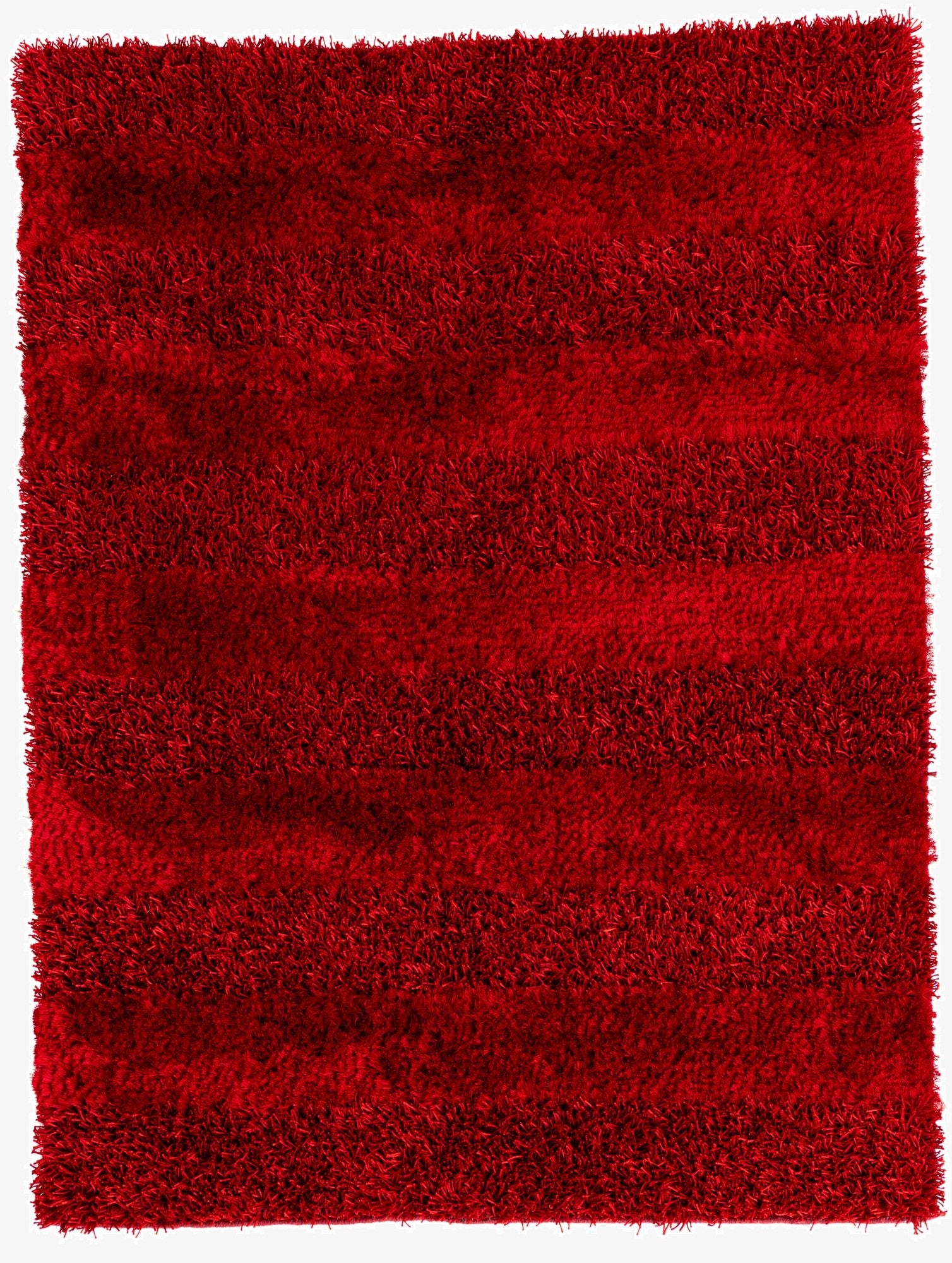 5' 1 x 6' 9  Hand Knotted Two-Tone Shag Rug