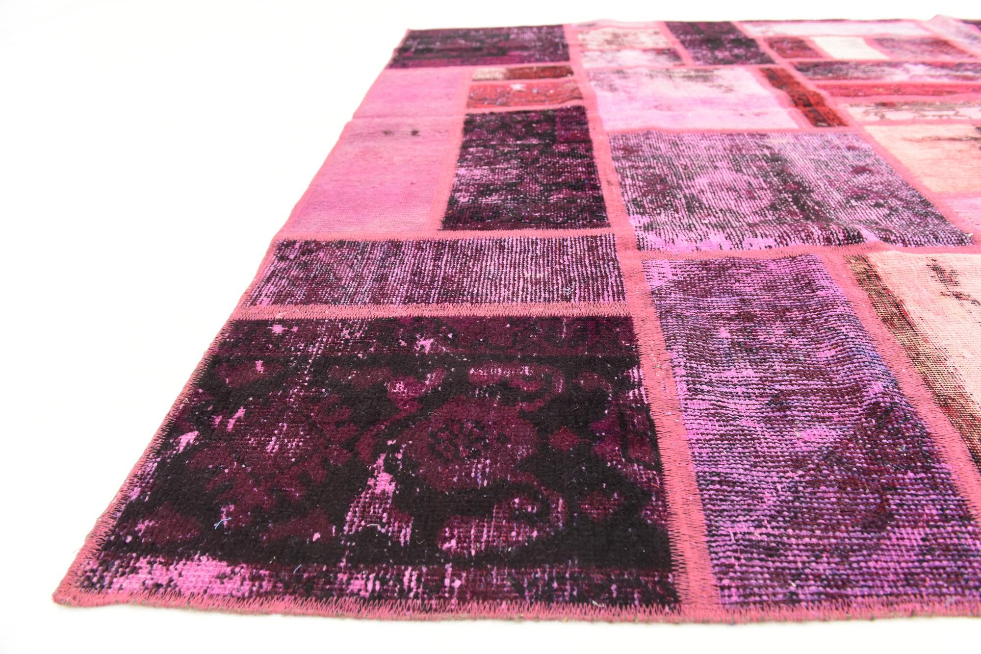 5' 9 x 7' 10 Hand Knotted Ultra Vintage Persian Wool Rug