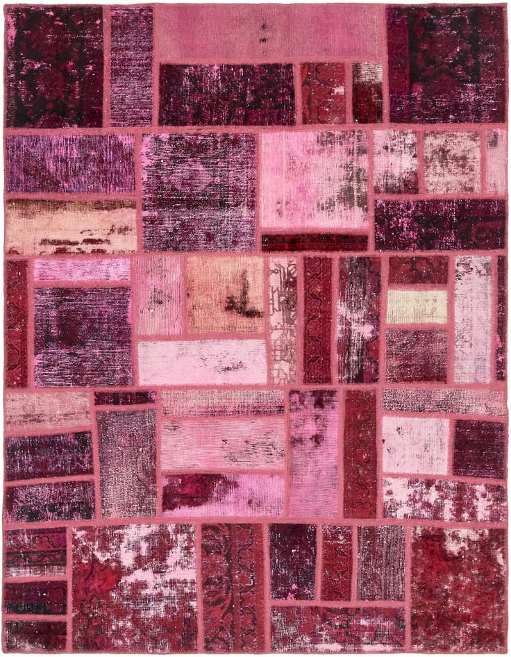 Detail image of 5' 9 x 7' 10 Hand Knotted Ultra Vintage Persian Wool Rug