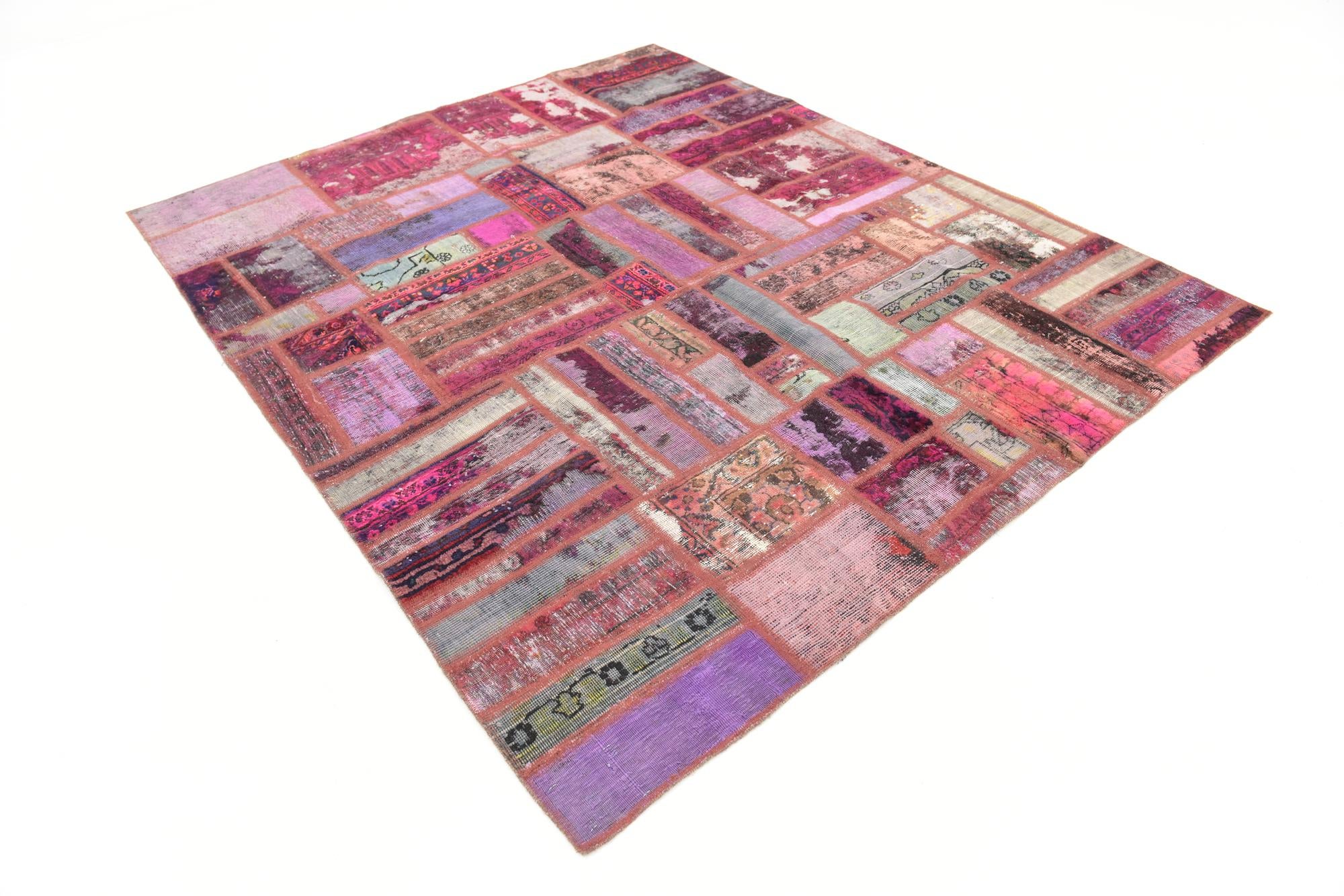 6' 3 x 7' 7 Hand Knotted Ultra Vintage Persian Wool Rug