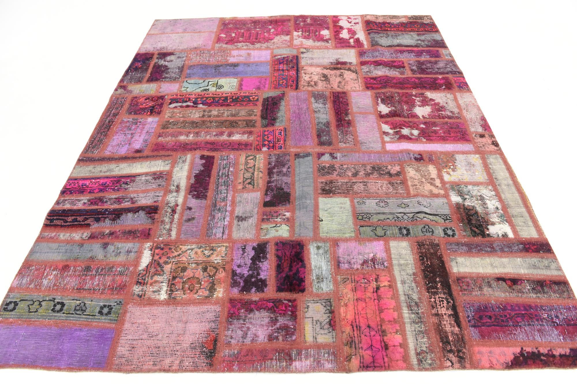 6' 3 x 7' 7 Hand Knotted Ultra Vintage Persian Wool Rug