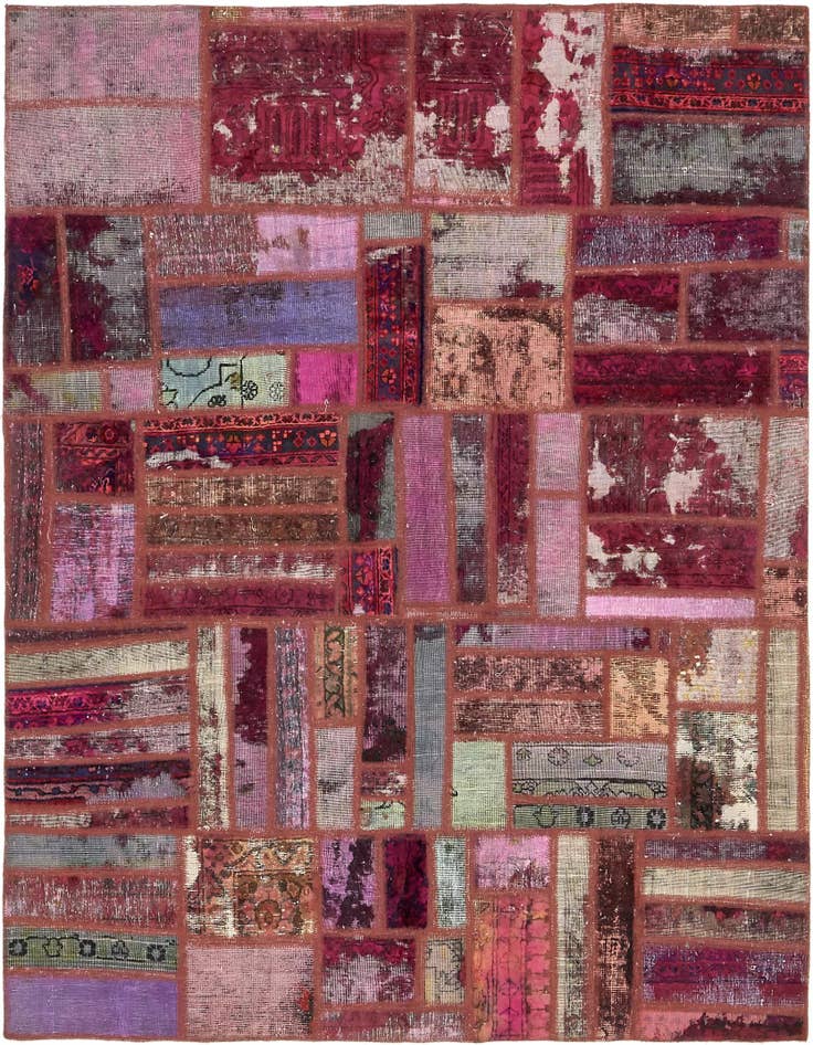 Detail image of 6' 3 x 7' 7 Hand Knotted Ultra Vintage Persian Wool Rug