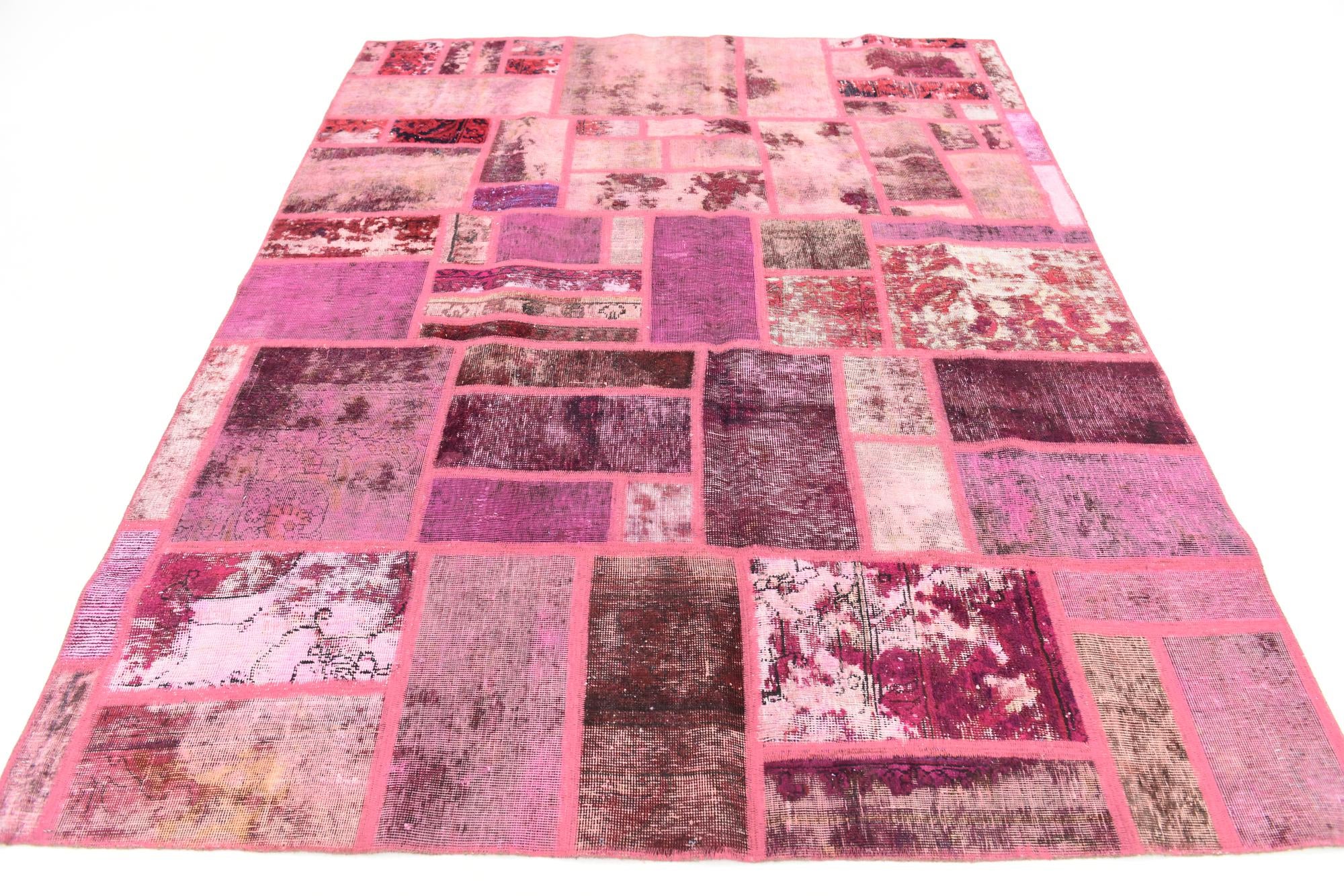6' 2 x 7' 7 Hand Knotted Ultra Vintage Persian Wool Rug