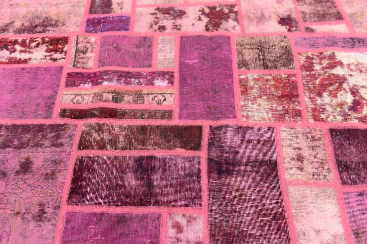 Detail image of 6' 2 x 7' 7 Hand Knotted Ultra Vintage Persian Wool Rug