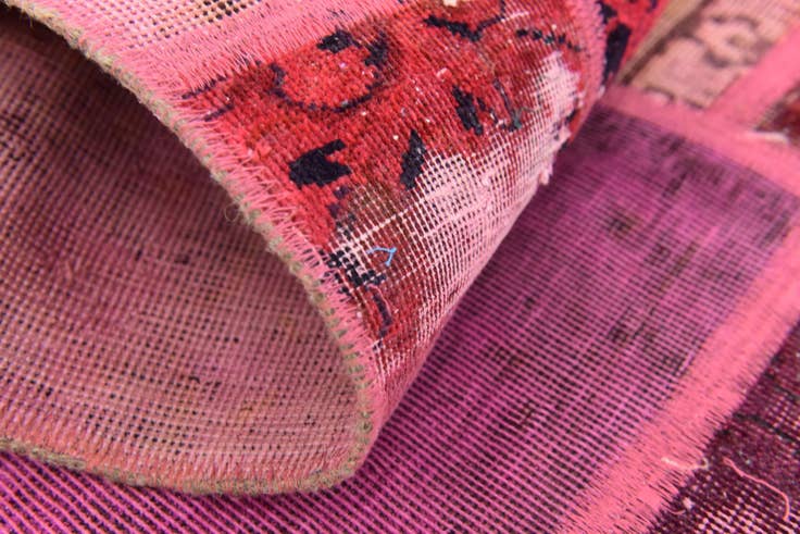 Detail image of 6' 2 x 7' 7 Hand Knotted Ultra Vintage Persian Wool Rug