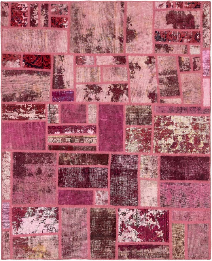 Detail image of 6' 2 x 7' 7 Hand Knotted Ultra Vintage Persian Wool Rug