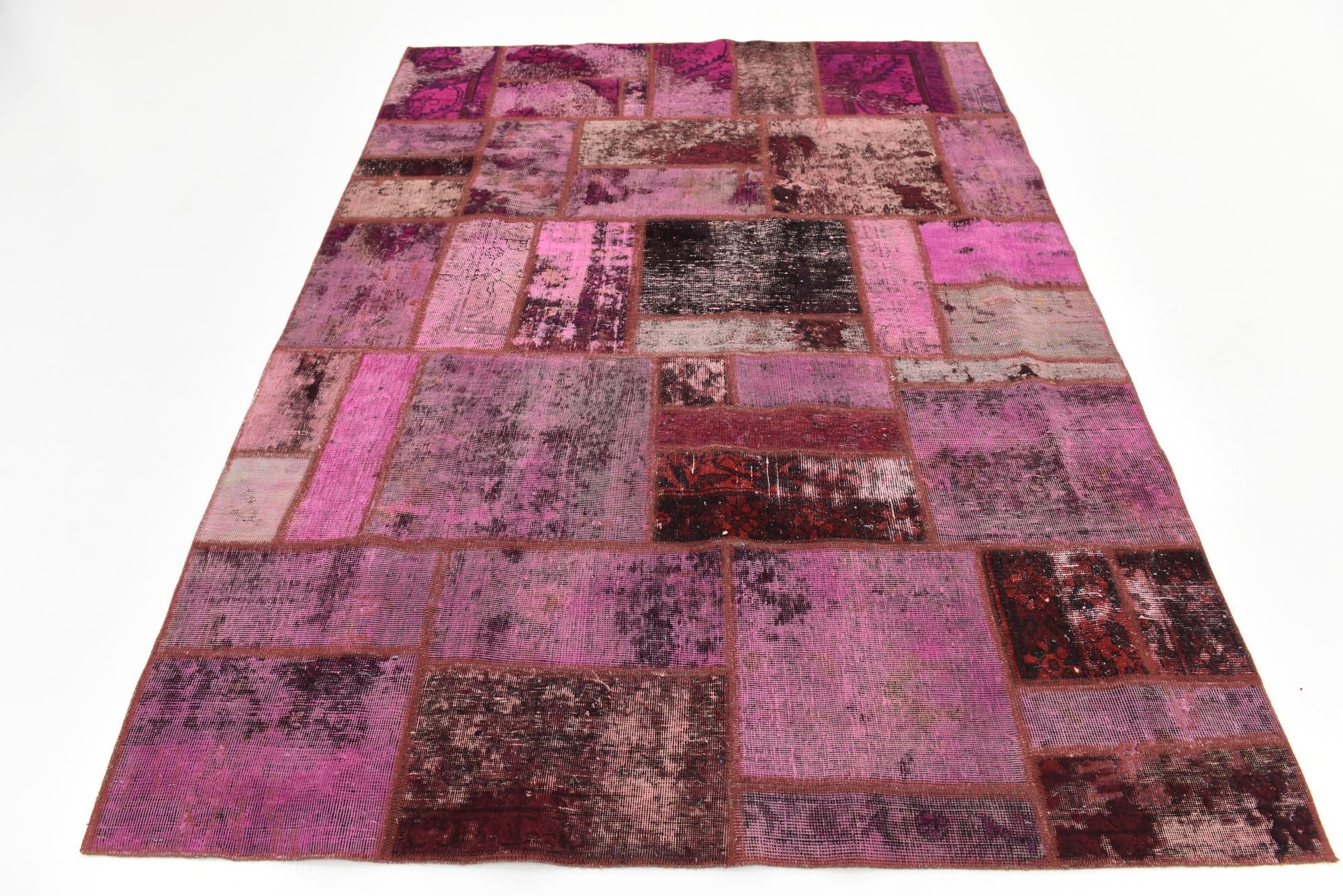 5' 10 x 8' Hand Knotted Ultra Vintage Persian Wool Rug