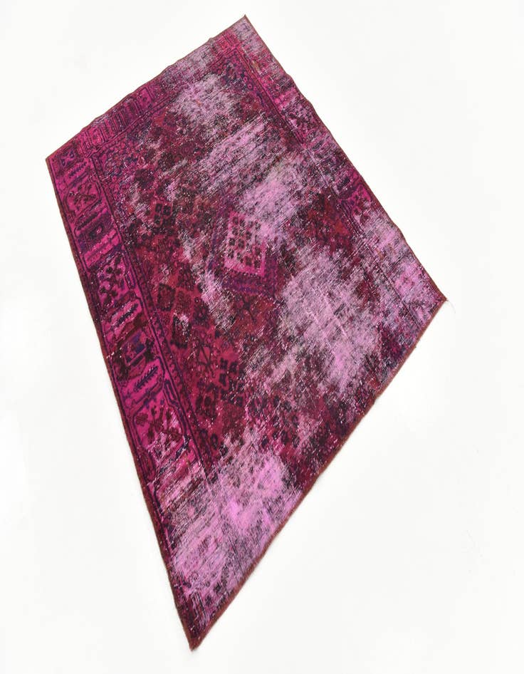 Detail image of 4' 2 x 5' 4  Hand Knotted Ultra Vintage Persian Wool Rug