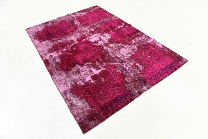 4' 7 x 6' 7 Hand Knotted Ultra Vintage Persian Wool Rug