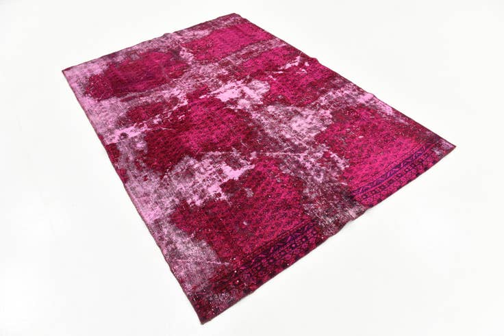 Detail image of 4' 7 x 6' 7 Hand Knotted Ultra Vintage Persian Wool Rug