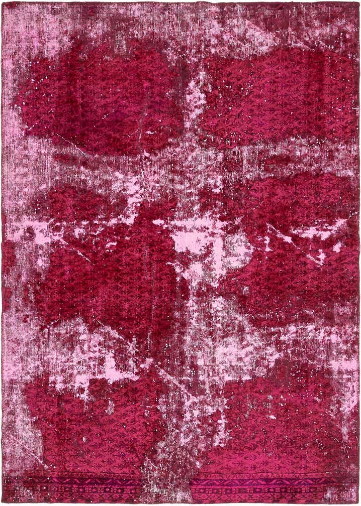 4' 7 x 6' 7 Hand Knotted Ultra Vintage Persian Wool Rug