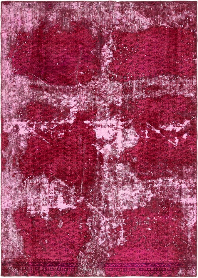 Detail image of 4' 7 x 6' 7 Hand Knotted Ultra Vintage Persian Wool Rug