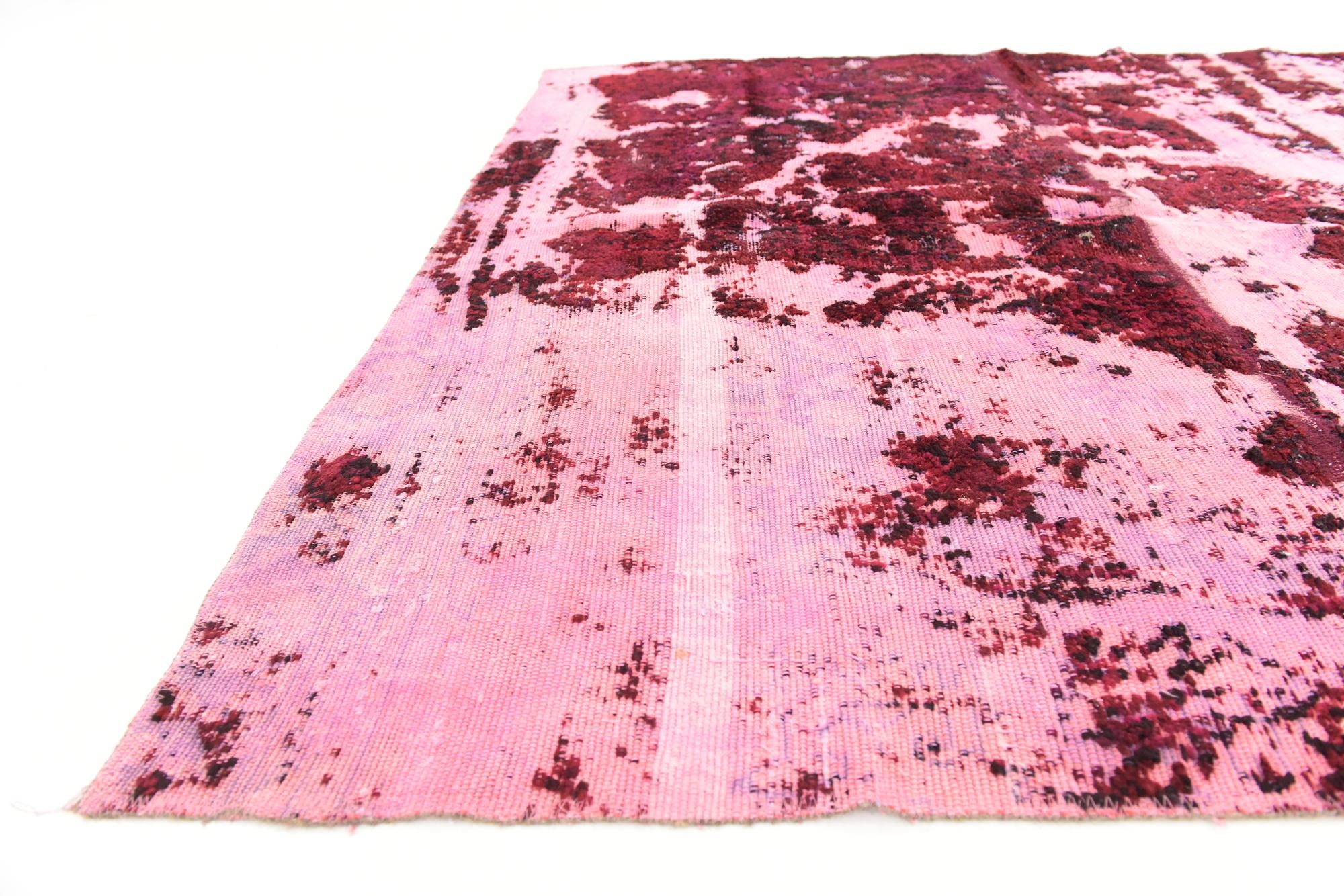 5' 3 x 6' 4 Hand Knotted Ultra Vintage Persian Wool Rug