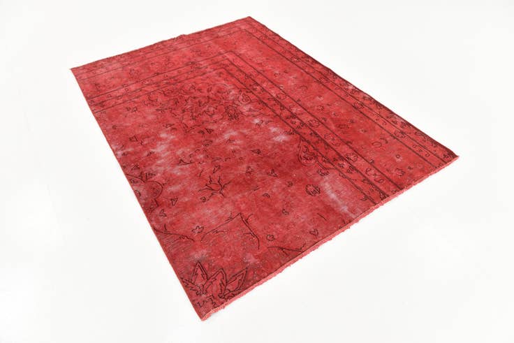 Detail image of 4' 5 x 6' Hand Knotted Ultra Vintage Persian Wool Rug