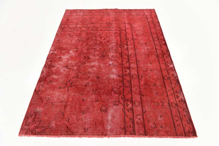 4' 5 x 6' Hand Knotted Ultra Vintage Persian Wool Rug