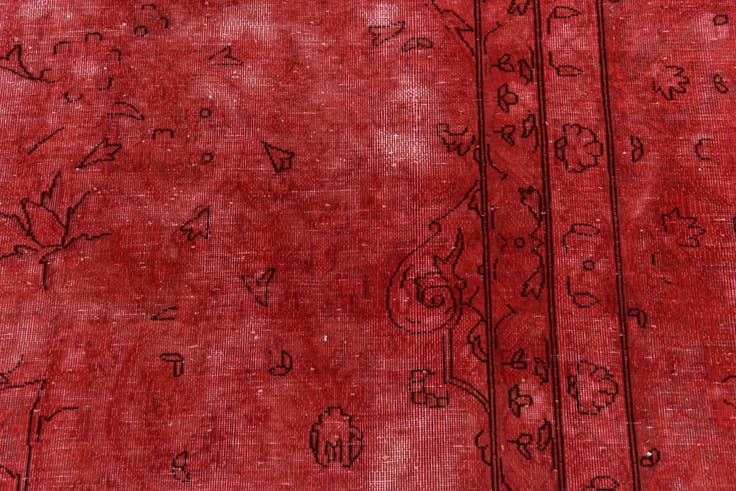 Detail image of 4' 5 x 6' Hand Knotted Ultra Vintage Persian Wool Rug
