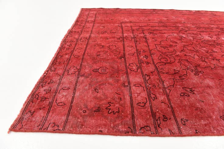 Detail image of 4' 5 x 6' Hand Knotted Ultra Vintage Persian Wool Rug