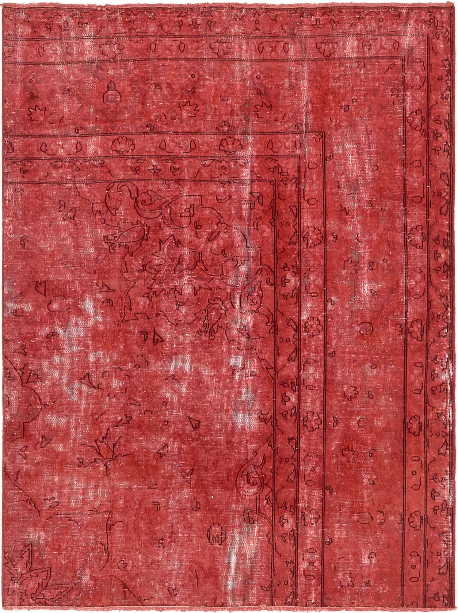 4' 5 x 6' Hand Knotted Ultra Vintage Persian Wool Rug