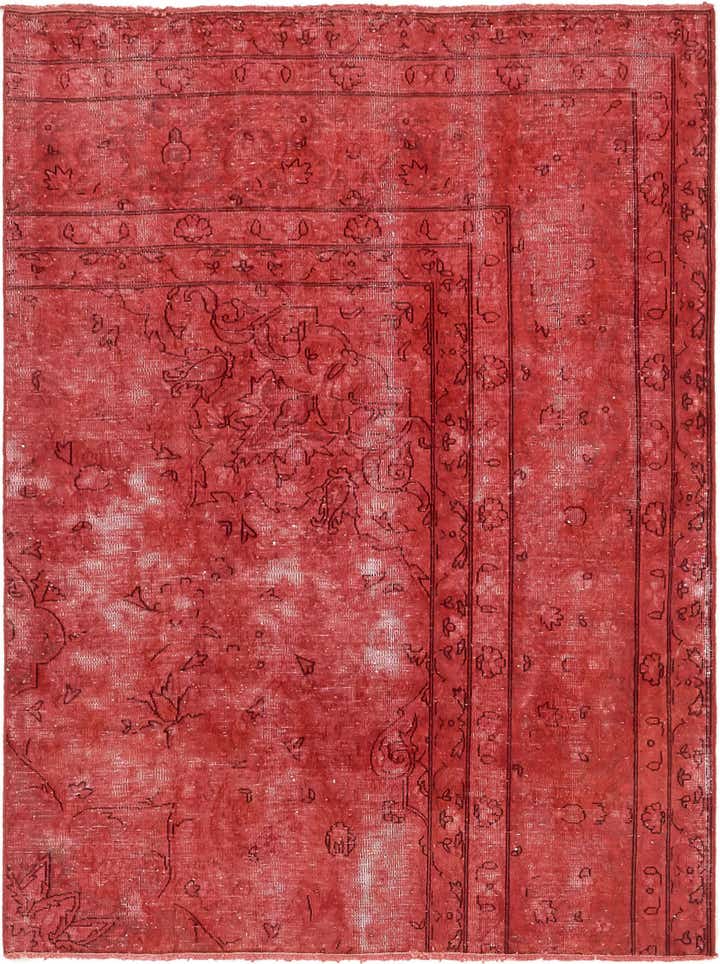 4' 5 x 6' Hand Knotted Ultra Vintage Persian Wool Rug