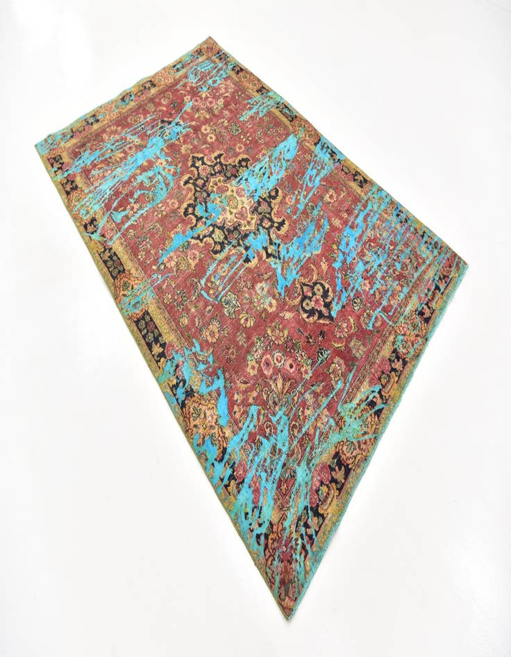 Detail image of 5' 5 x 8' Hand Knotted Ultra Vintage Persian Wool Rug