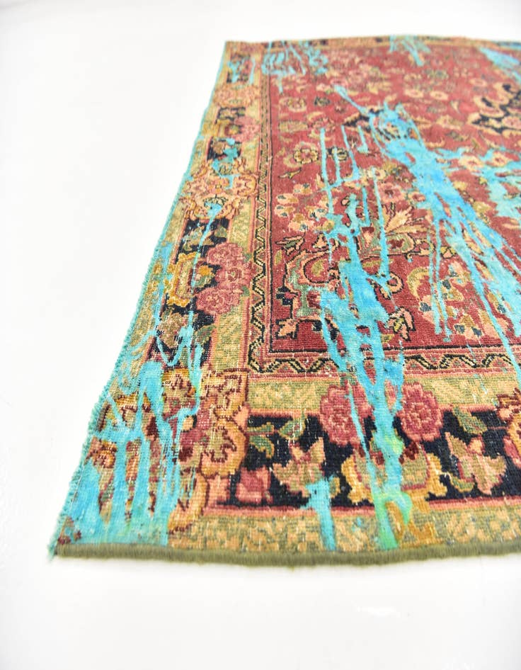 Detail image of 5' 5 x 8' Hand Knotted Ultra Vintage Persian Wool Rug