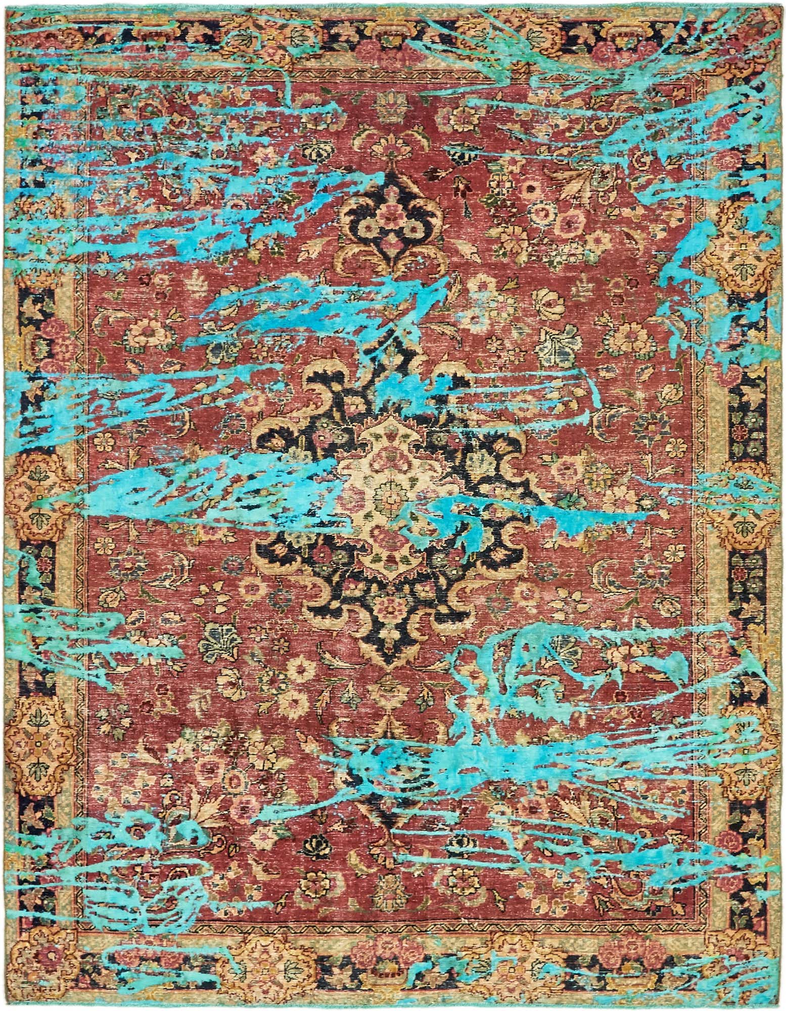 Primary image  5' 5 x 8'  Hand Knotted Ultra Vintage Persian Wool Rug