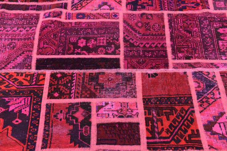 Detail image of 5' 8 x 7' 6 Hand Knotted Ultra Vintage Persian Wool Rug