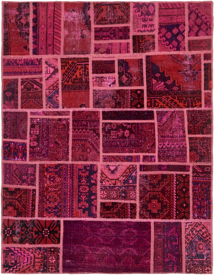 Detail image of 5' 8 x 7' 6 Hand Knotted Ultra Vintage Persian Wool Rug