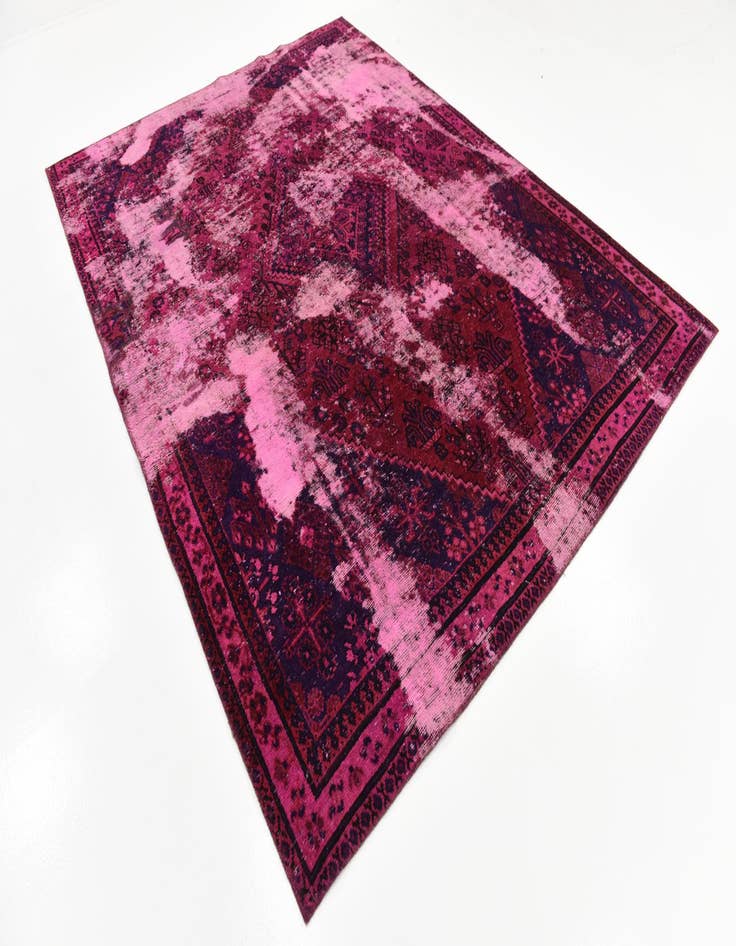 Detail image of 6' 10 x 9'  Hand Knotted Ultra Vintage Persian Wool Rug