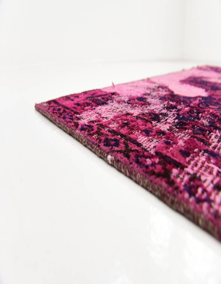 Detail image of 6' 10 x 9'  Hand Knotted Ultra Vintage Persian Wool Rug