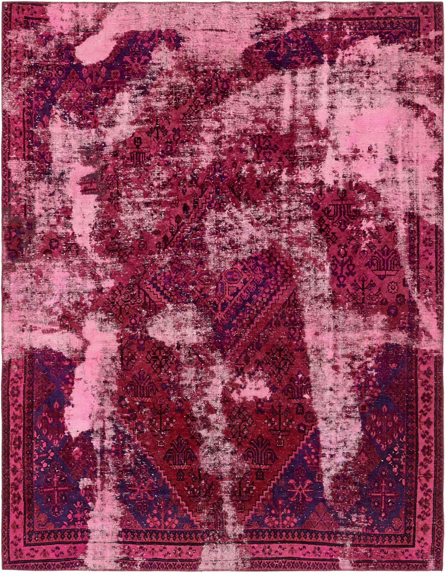 Primary image 6' 10 x 9'  Hand Knotted Ultra Vintage Persian Wool Rug