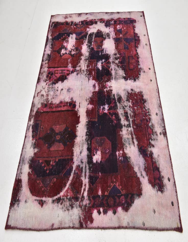 Detail image of 4' 8 x 6'  Hand Knotted Ultra Vintage Persian Wool Rug