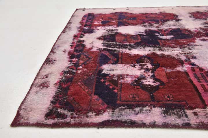 4' 8 x 6' Hand Knotted Ultra Vintage Persian Wool Rug