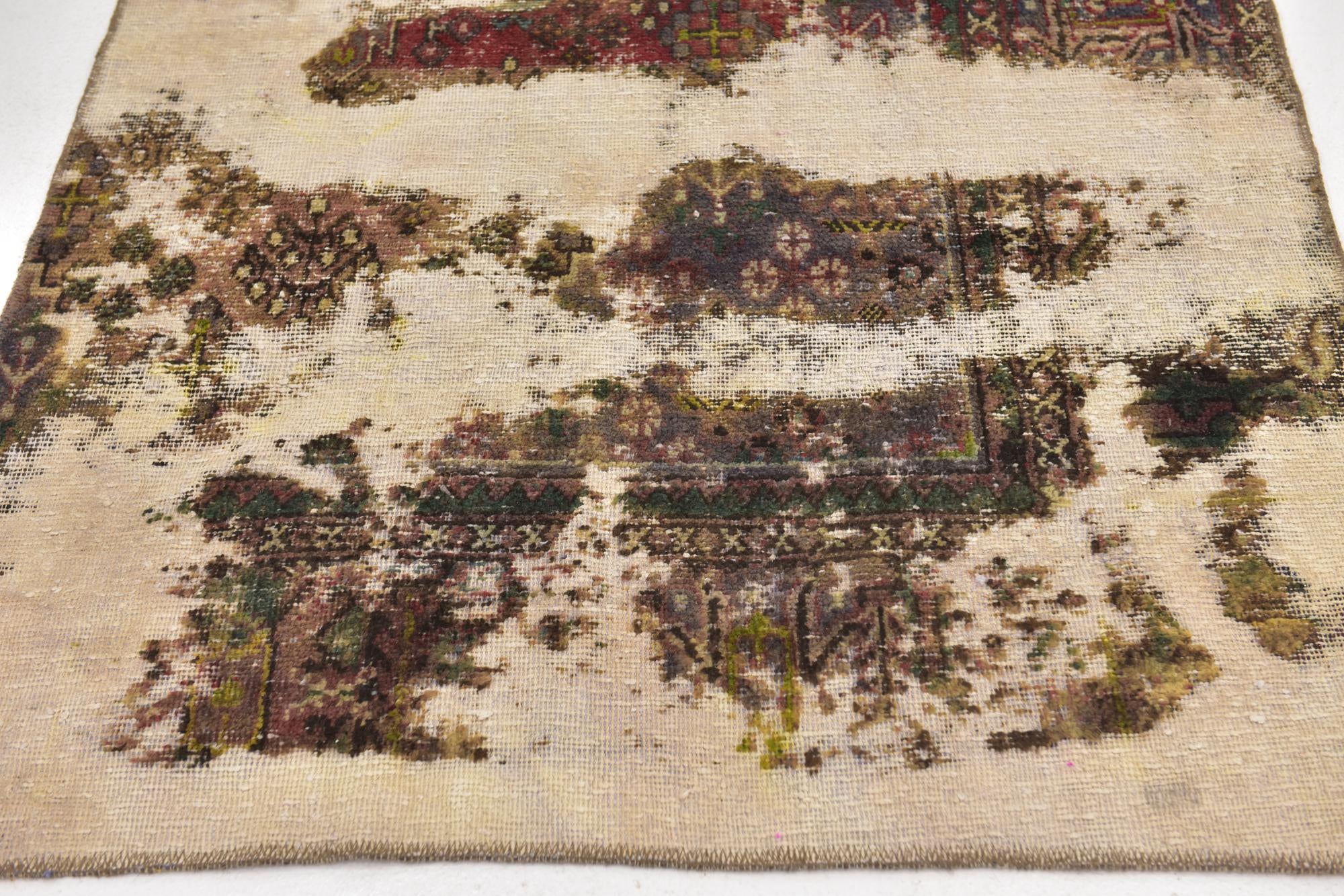 4' x 6' 3 Hand Knotted Ultra Vintage Persian Wool Rug