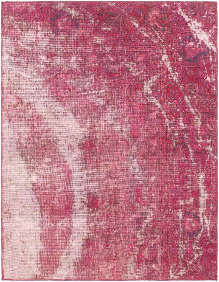 Detail image of 3' 6 x 5' 6 Hand Knotted Ultra Vintage Persian Wool Rug