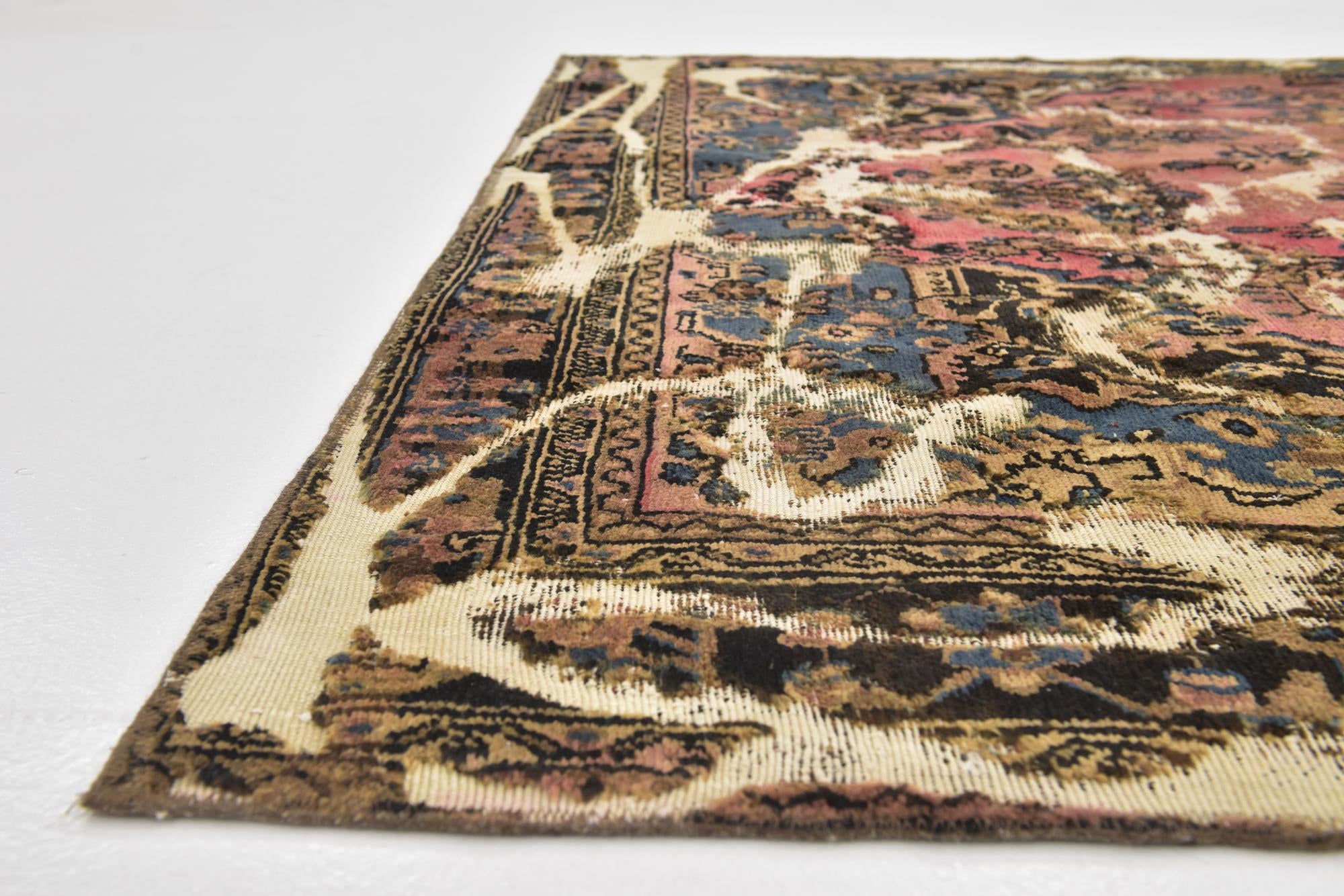 5' 10 x 8' Hand Knotted Ultra Vintage Persian Wool Rug