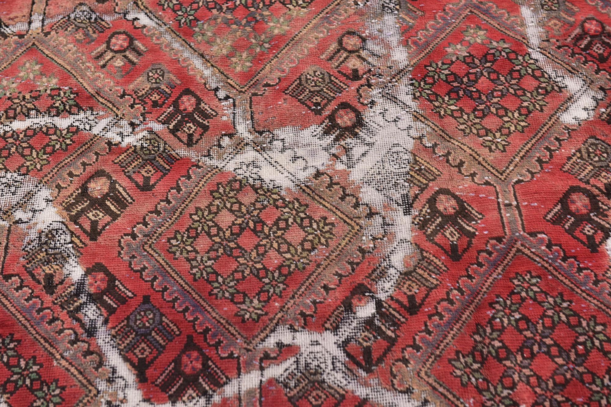 5' 10 x 7' 8 Hand Knotted Ultra Vintage Persian Wool Rug