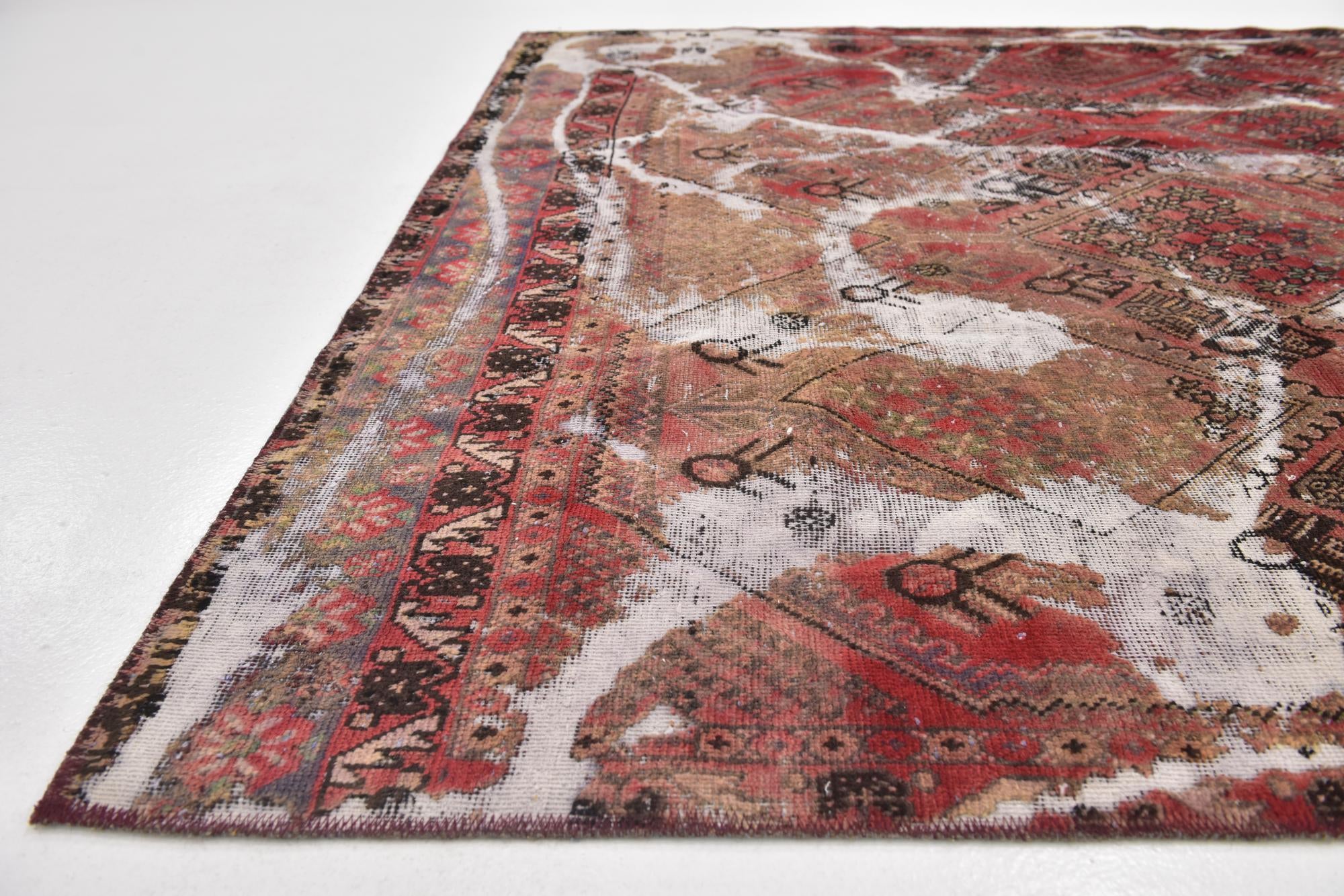 5' 10 x 7' 8 Hand Knotted Ultra Vintage Persian Wool Rug
