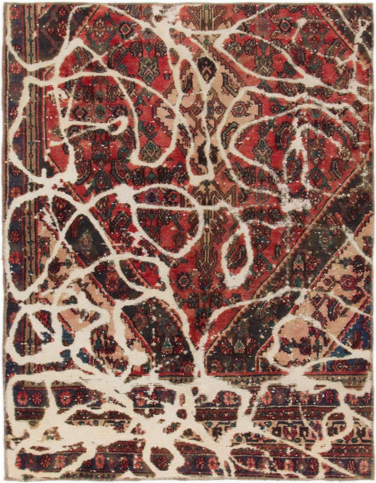 Detail image of 4' 5 x 6' 4 Hand Knotted Ultra Vintage Persian Wool Rug