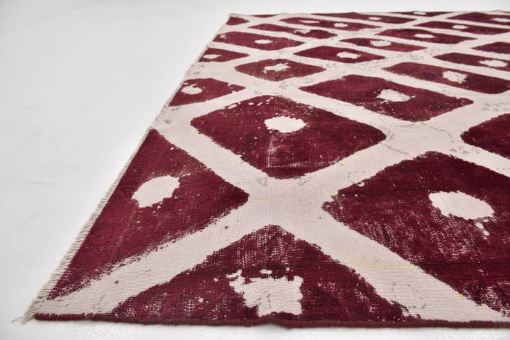 Detail image of 8' 10 x 11' 9 Hand Knotted Ultra Vintage Persian Wool Rug