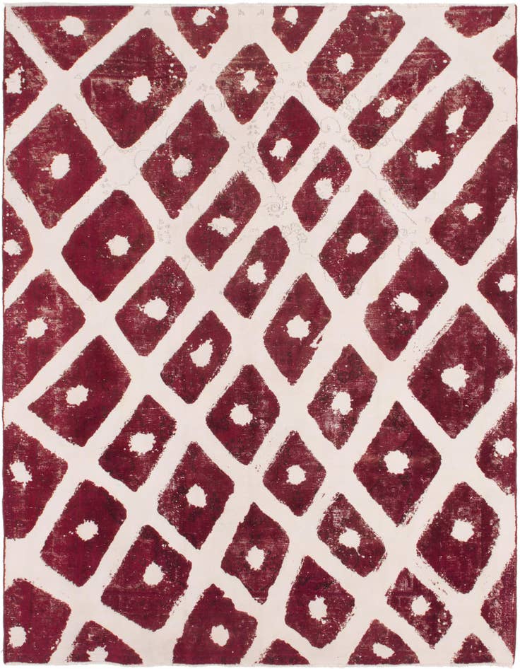 Detail image of 8' 10 x 11' 9 Hand Knotted Ultra Vintage Persian Wool Rug