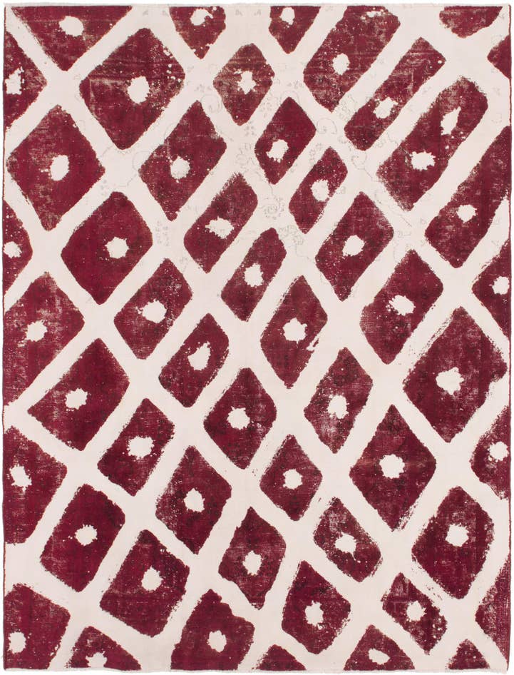 Detail image of 8' 10 x 11' 9 Hand Knotted Ultra Vintage Persian Wool Rug