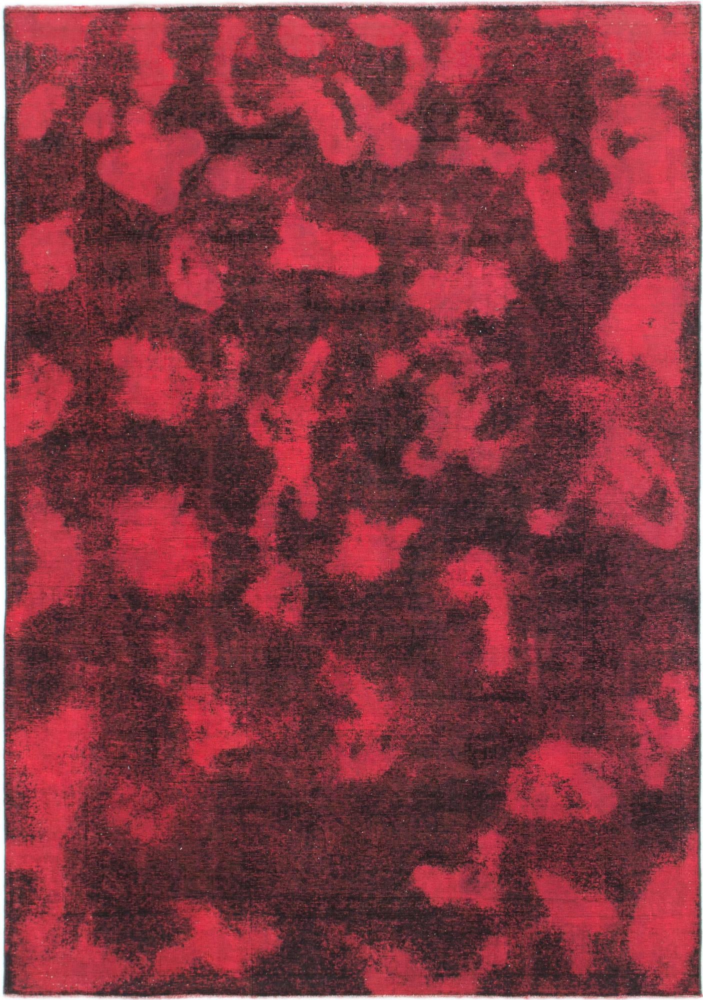 6' 8 x 9' 6 Hand Knotted Ultra Vintage Persian Wool Rug