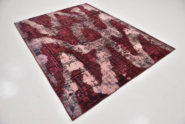 Detail image of 6' 6 x 8' 9 Hand Knotted Ultra Vintage Persian Wool Rug